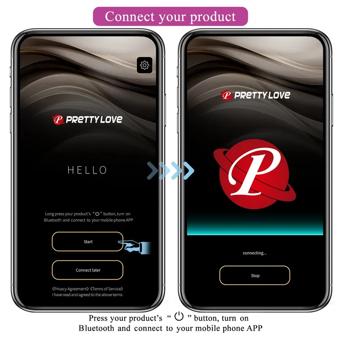 Pretty Love Doppio Stimolatore Vaginale Clitorideo controllabile a qualsiasi distanza con APP Mobile | Vibrators