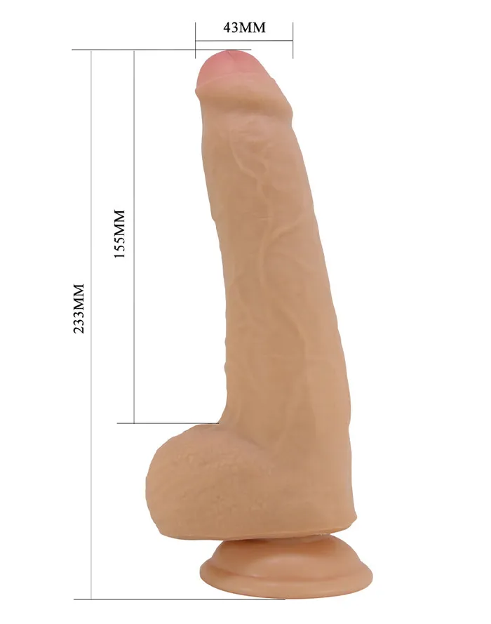 Pretty Love - Draco - Realistische Sliding Skin Dildo - 23,3 cm - Lichte Huidskleur | Pretty Love Vibrators