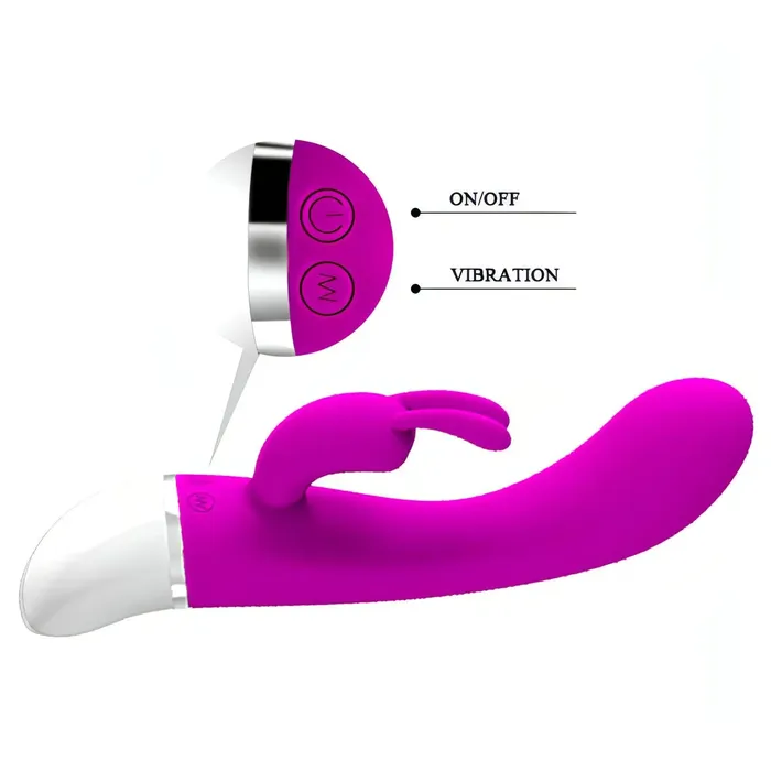 Pretty Love Female Sex Toys | Freda Vibratore Rabbit con 30 diversi programmi di vibrazione - Silicone Medicale