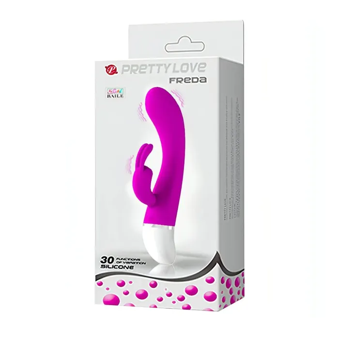 Pretty Love Female Sex Toys | Freda Vibratore Rabbit con 30 diversi programmi di vibrazione - Silicone Medicale