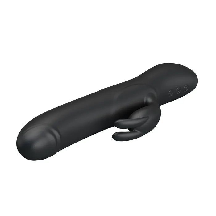 Pretty Love Female Sex Toys | Vibratore Rabbit rotante e vibrante - Silicone, Nero