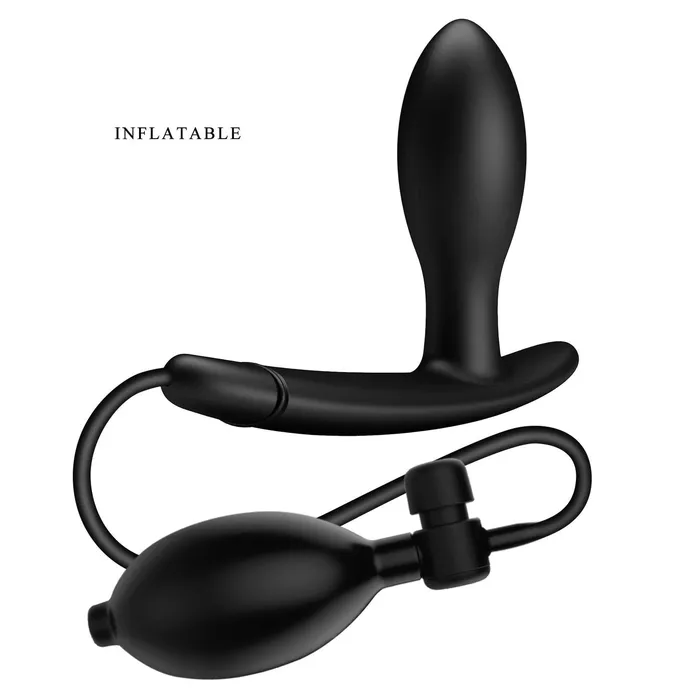 Pretty Love Plug Anale Gonfiabile in Silicone Medicale - 7.8 cm, Nero | Anal