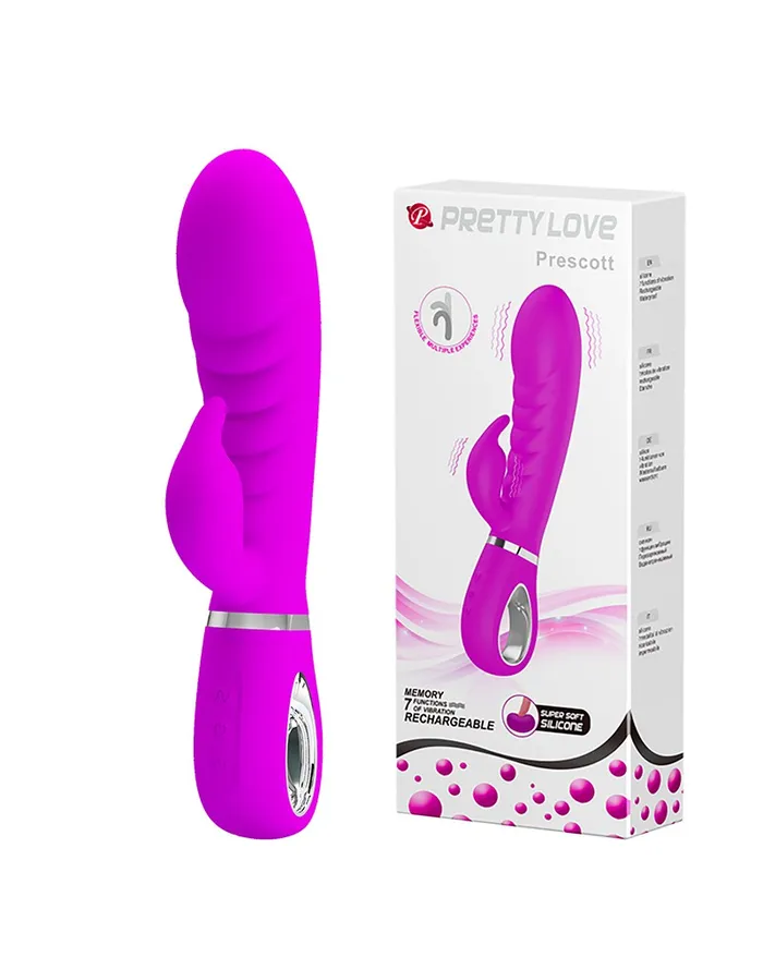 Pretty Love - Prescott - Rabbit Vibrator - Dubbele Motor - Dieproze | Pretty Love Vibrators