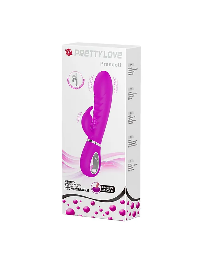 Pretty Love - Prescott - Rabbit Vibrator - Dubbele Motor - Dieproze | Pretty Love Vibrators