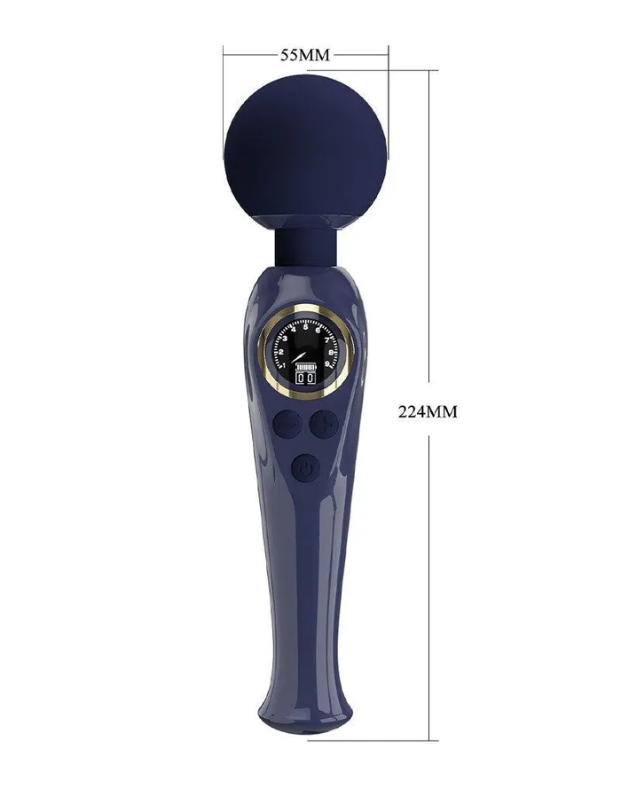 Pretty Love - Skyler - Wand Vibrator - Met LCD Display - Donkerblauw | Pretty Love Vibrators