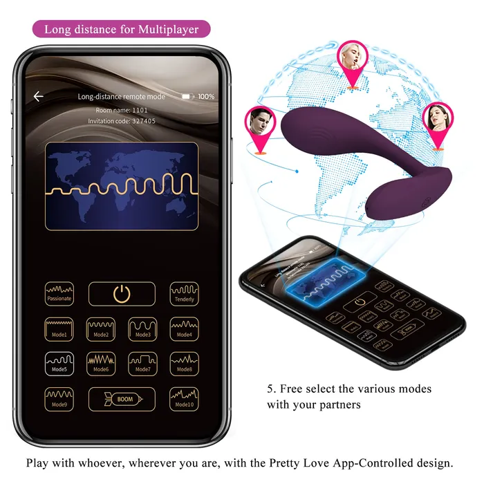 Pretty Love Vibratore Doppia Stimolazione Con Controllo Da Smartphone | Vibrators