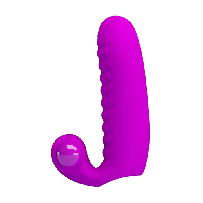 Pretty Love Vibrators | Vibratore DOPPIO da dita con stimolatore clitorideo - Viola