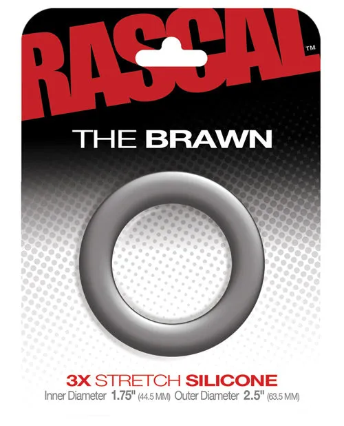 Rascal Toys The Brawn 3X Stretch Silicone Cockring Grey Boneyard Dildos