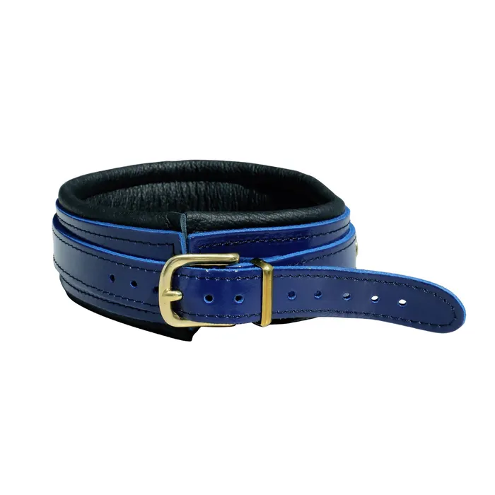 Restraints Kiotos Kiotos Leather Collar Leer Blauw