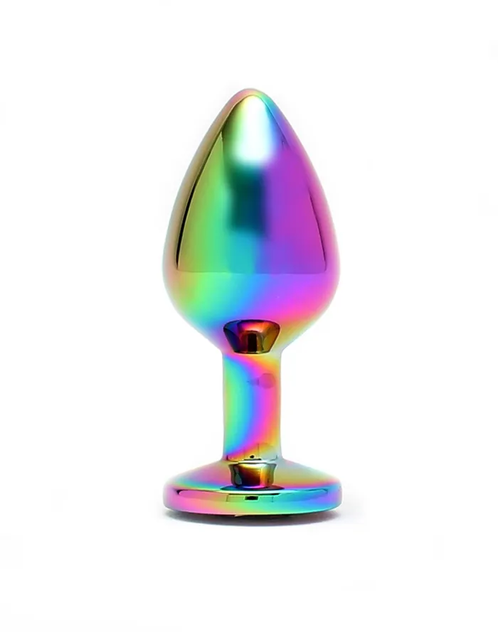 Rimba Anal | Rimba - Pisa - Rainbow RVS Buttplug Met Siersteen