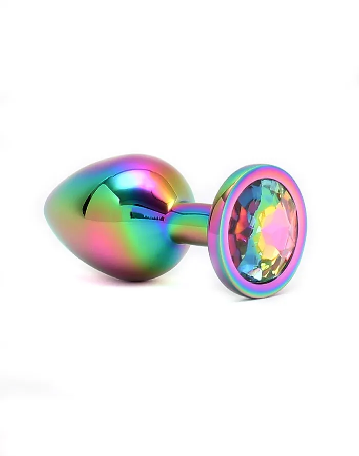 Rimba Anal | Rimba - Pisa - Rainbow RVS Buttplug Met Siersteen