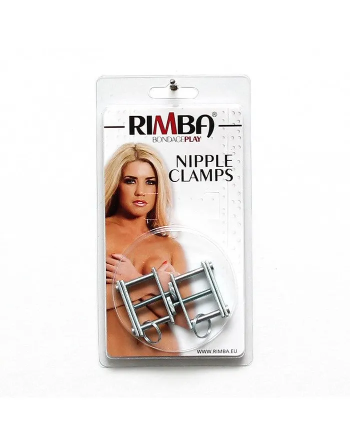 Rimba Bondage Play Vibrators | Rimba - Vierkante Tepelklemmen Met Aandraaischroeven