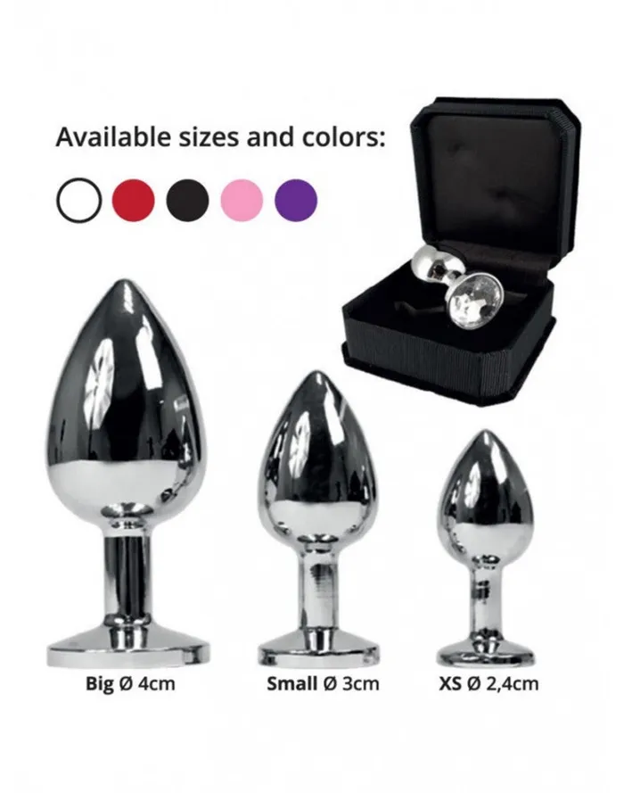 Rimba - Buttplug Klein Met Wit Kristal 3 x 7.3 cm | Rimba Bondage Play Vibrators