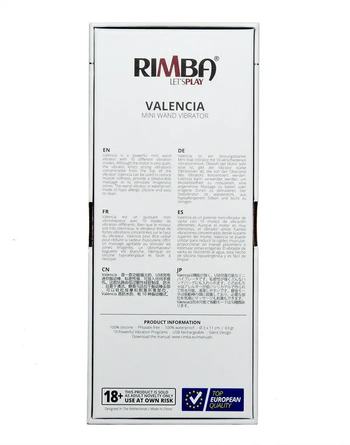 Rimba Female Sex Toys | Rimba - Valencia - Mini Wand Vibrator - Paars