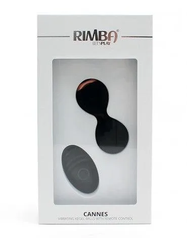 Rimba Rimba - Cannes - Oplaadbare Vagina Balletjes met Afstandsbediening - Zwart | Male Sex Toys