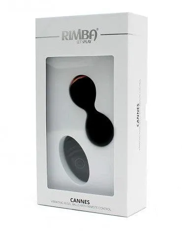 Rimba Rimba - Cannes - Oplaadbare Vagina Balletjes met Afstandsbediening - Zwart | Male Sex Toys