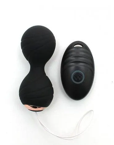 Rimba Rimba - Cannes - Oplaadbare Vagina Balletjes met Afstandsbediening - Zwart | Male Sex Toys