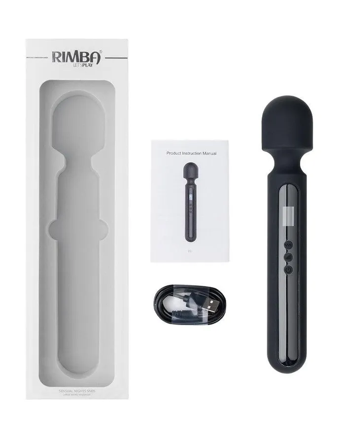 Rimba - Sensual Nights SN05 - Grote Wand Vibrator - Massager - Zwart | Rimba Vibrators