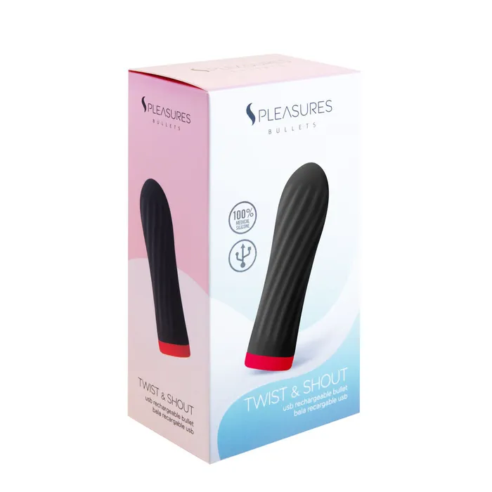 S Pleasures Vibratore Mini S Pleasures Nero 85 x 25 cm Female Sex Toys