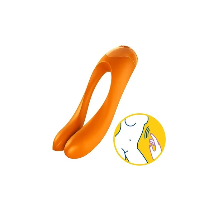 Satisfyer Vibrators | Massaggiatore di Coppia Satisfyer Candy Cane Arancio