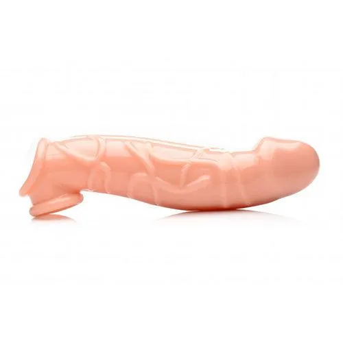 Size Matters Extender Gebogen Penis Sleeve Lichte Huidskleur Size Matters Male Sex Toys