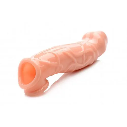 Size Matters - Extender Gebogen Penis Sleeve - Lichte Huidskleur | Size Matters Male Sex Toys