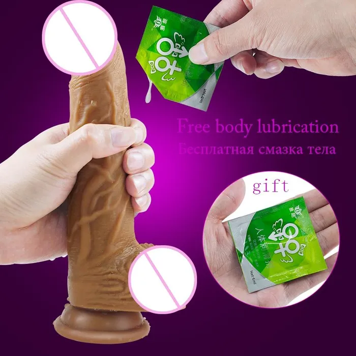 Skin Feeling Realistic Dildo Soft Liquid Silicone Huge Big Penis With Suction Cup Sex Toys for Woman Strapon Female Masturbation | sale Female Sex Toys