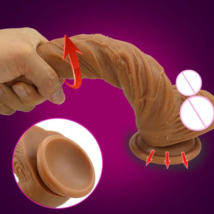 Skin Feeling Realistic Dildo Soft Liquid Silicone Huge Big Penis With Suction Cup Sex Toys for Woman Strapon Female Masturbation | sale Female Sex Toys