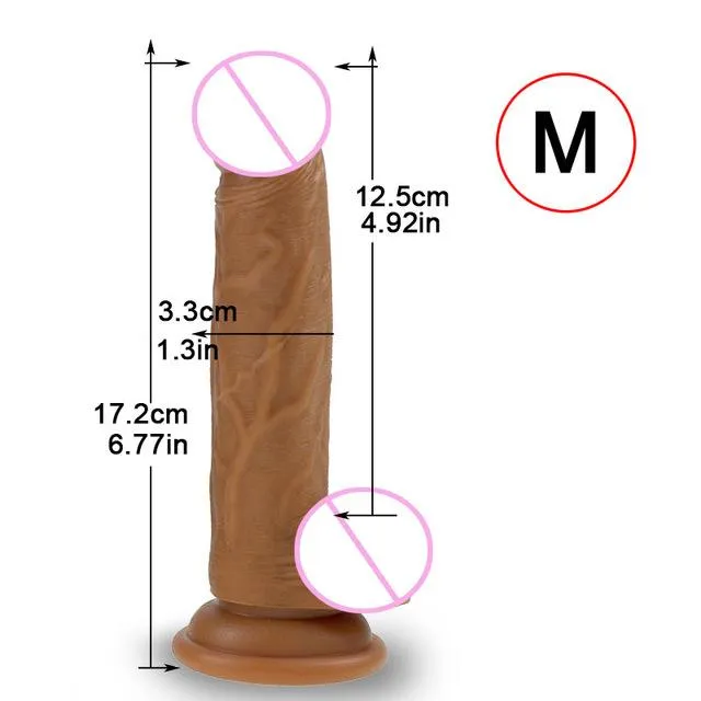 Skin Feeling Realistic Dildo Soft Liquid Silicone Huge Big Penis With Suction Cup Sex Toys for Woman Strapon Female Masturbation | sale Female Sex Toys