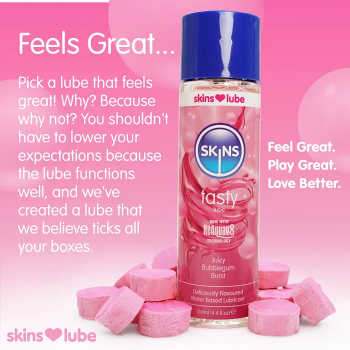 Skins Vibrators | Skins - Bubblegum - Glijmiddel met Smaakje - Waterbasis - 130 ml