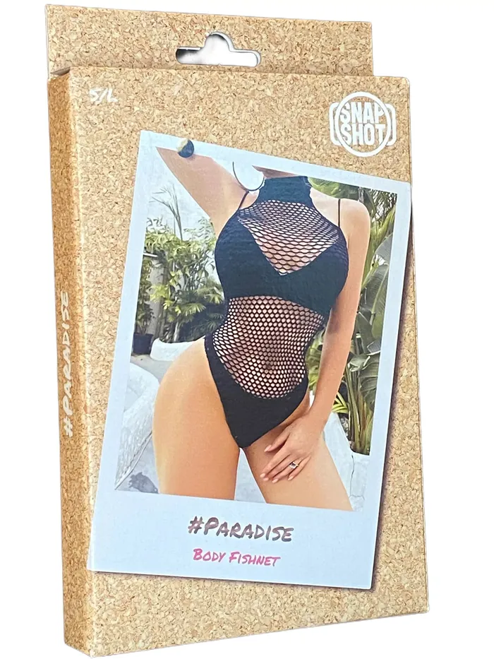 Snapshot - #paradise - Body Visnet - One Size - Zwart | Snapshot Teddies And Bodies