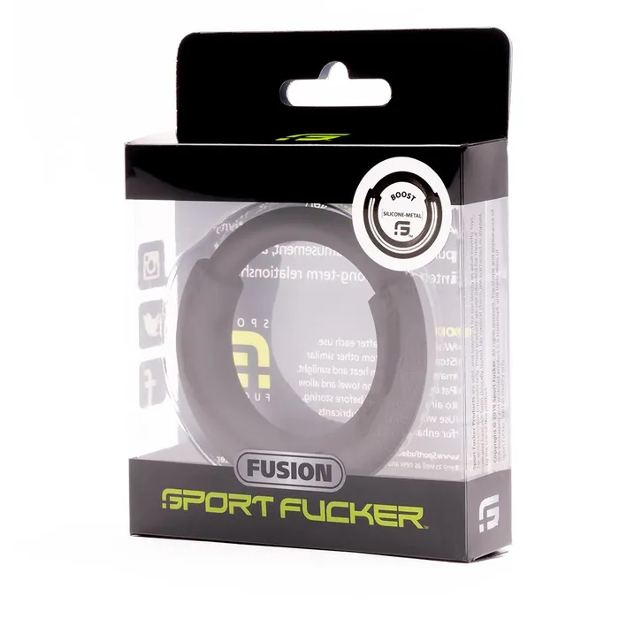 Sport Fucker - Fusion Ring - Siliconen Cockring met RVS binnenring - 3 maten | Sport Fucker Male Sex Toys