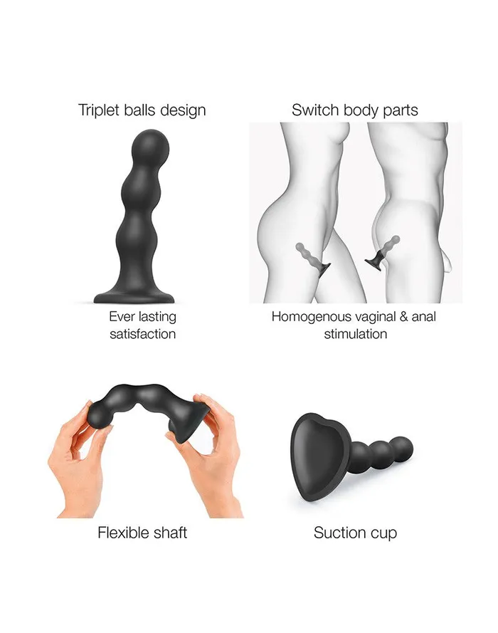 Strap-On-Me Female Sex Toys | Strap-On-Me - Dildo Plug Balls - Zwart