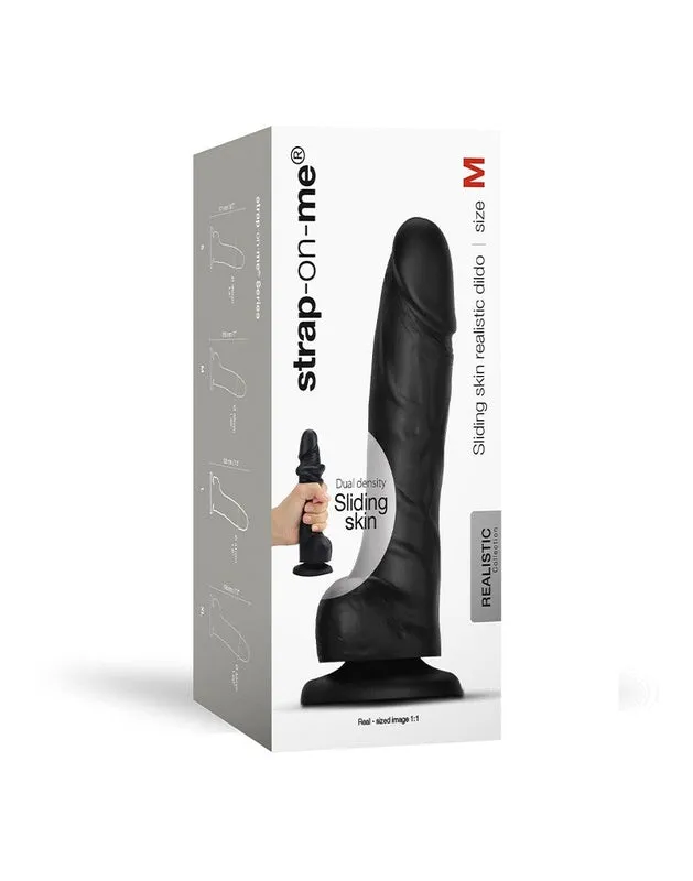 Strap-On-Me Female Sex Toys | Strap-On-Me - Sliding Skin Realistische Dildo - Zwart