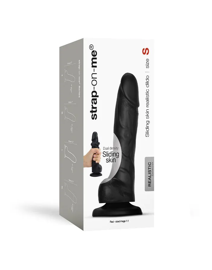 Strap-On-Me Female Sex Toys | Strap-On-Me - Sliding Skin Realistische Dildo - Zwart