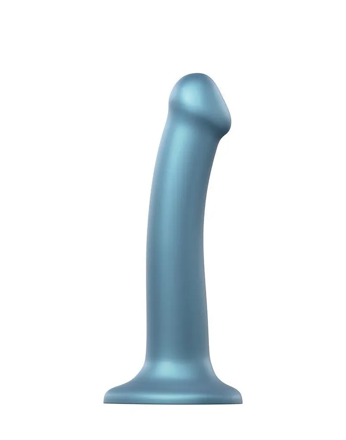 StrapOnMe SemiRealistische Mono Density Dildo Metallic Blauw StrapOnMe Female Sex Toys