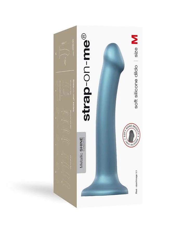 Strap-On-Me - Semi-Realistische Mono Density Dildo - Metallic Blauw | Strap-On-Me Female Sex Toys