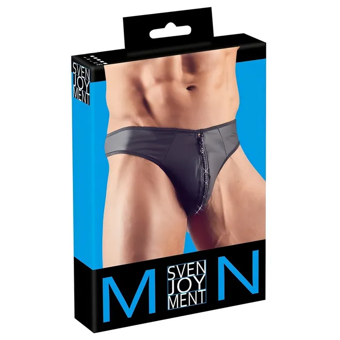 Svenjoyment Vibrators | Perizoma uomo con zip di strass - Taglia M