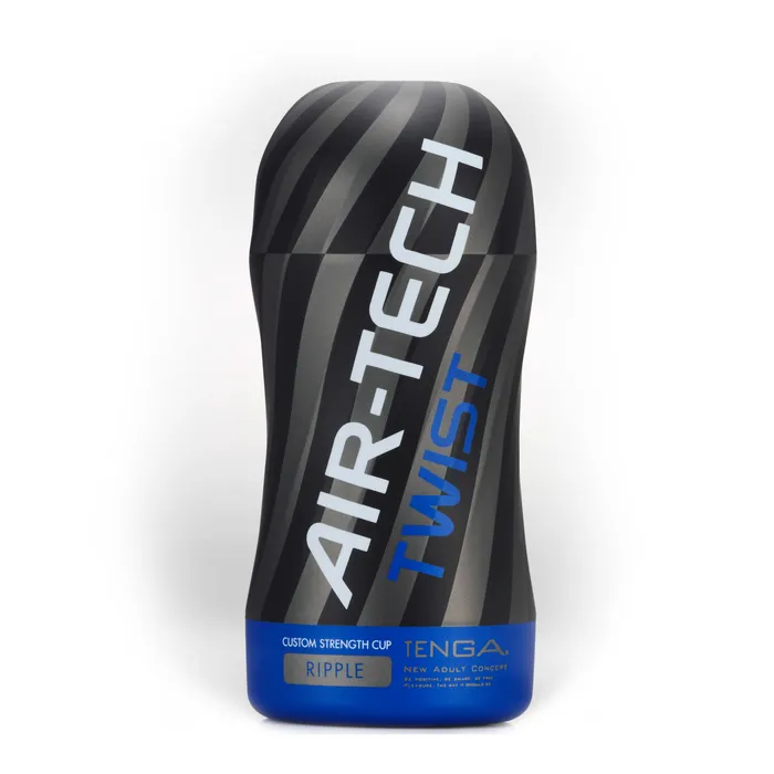 Tenga AirTech Twist Masturbator Ripple BlauwZwart Tenga Male Sex Toys