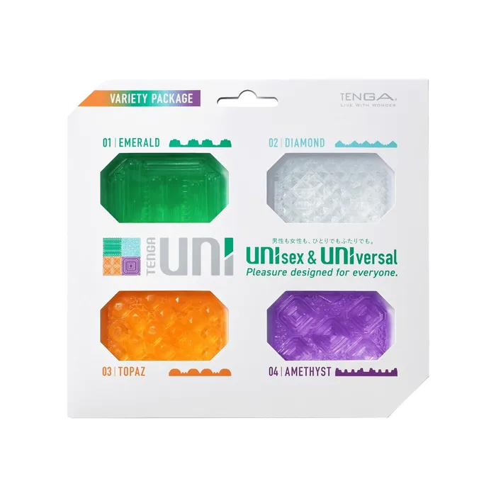 Tenga Uni 14 Unisex Stroker Variety Pack 4 stuks Multicolour Tenga Male Sex Toys