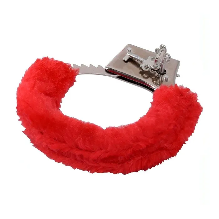 Toyz4lovers Vibrators | Manette metalliche con peluche rosso