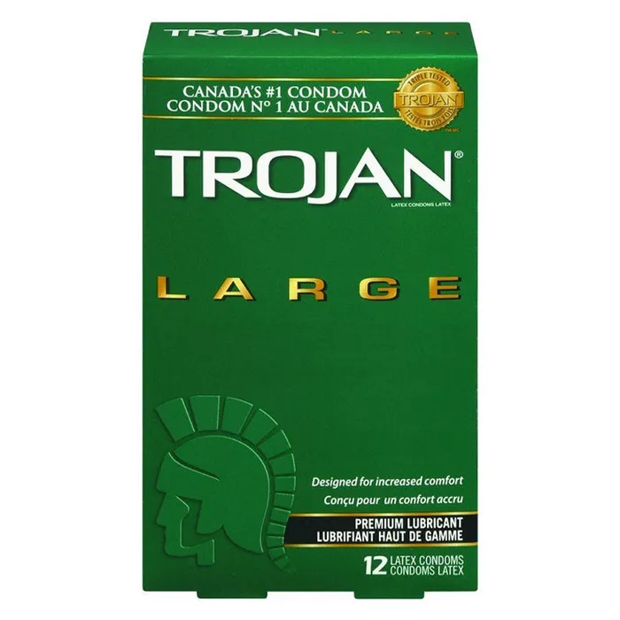 Trojan Large 12 Pack Trojan Condoms Female Sex Toys