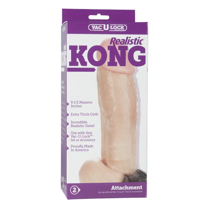 VacULock Realistic Kong Nonretail Packaging Doc Johnson Dildos