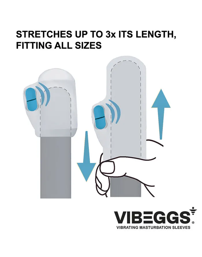 VIBEGGS Female Sex Toys | VIBEGGS - Naughty Nubs - Vibrerende Masturbatie Sleeve èn Vinger Vibrator - Wit