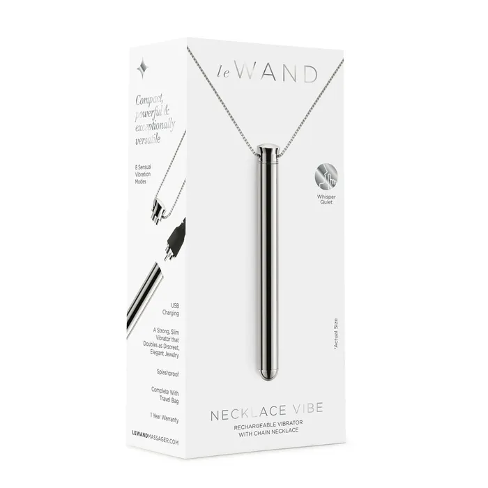 Vibratore Mini Le Wand Necklace Ciondolo Argentato Le Wand Vibrators