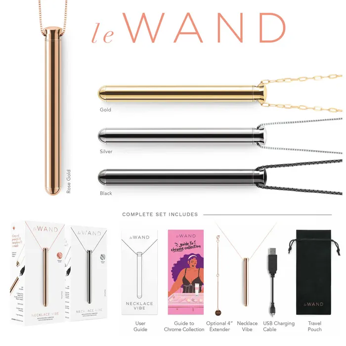 Vibratore Mini Le Wand Necklace Ciondolo Argentato | Le Wand Vibrators