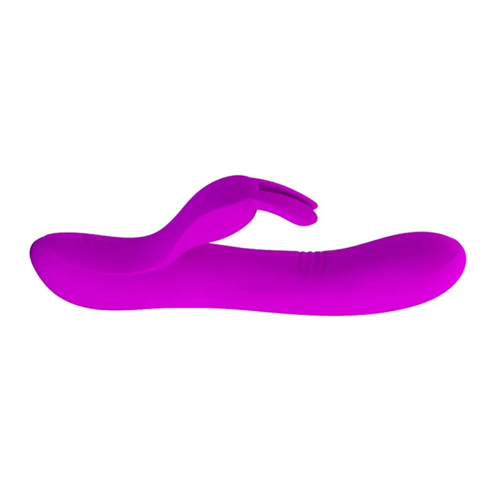 Vibratore Rabbit 100% in silicone, con 4 diverse modalità di tickling e 7 diverse modalità di vibrazione - Viola, Ricaricabile, | Pretty Love Female Sex Toys