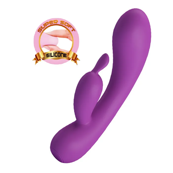 Vibratore Rabbit Extra Soft Silicone - 12 modalità di vibrazione, Ricaricabile, Viola | Pretty Love Female Sex Toys