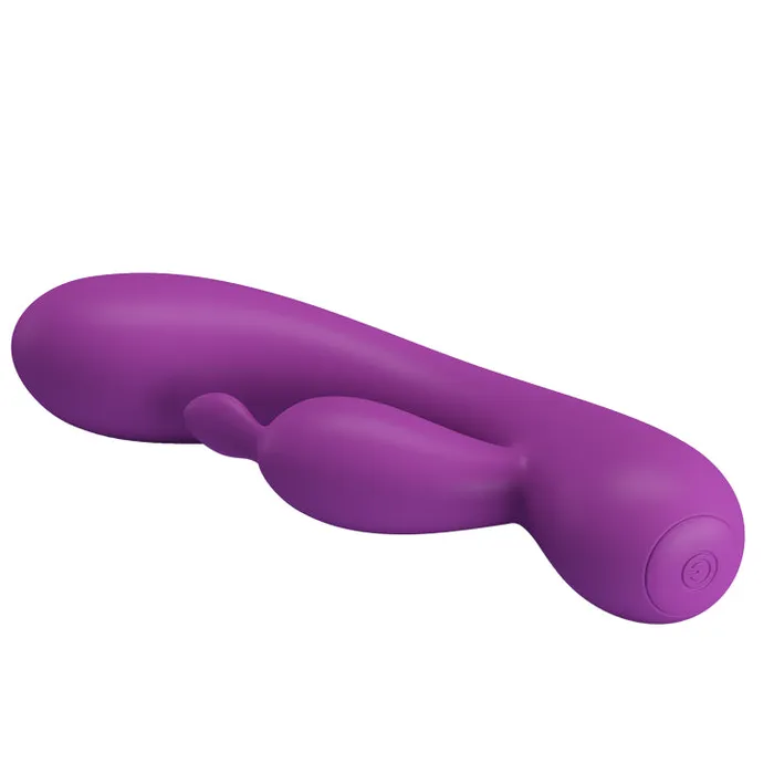 Vibratore Rabbit Extra Soft Silicone - 12 modalità di vibrazione, Ricaricabile, Viola | Pretty Love Female Sex Toys