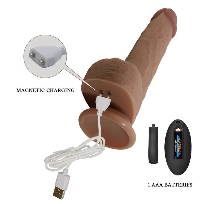 Vibratore Super Realistico con Movimento di Up & Down - Comando a distanza, 22.5 cm Ø 4.2 cm | Baile Male Sex Toys